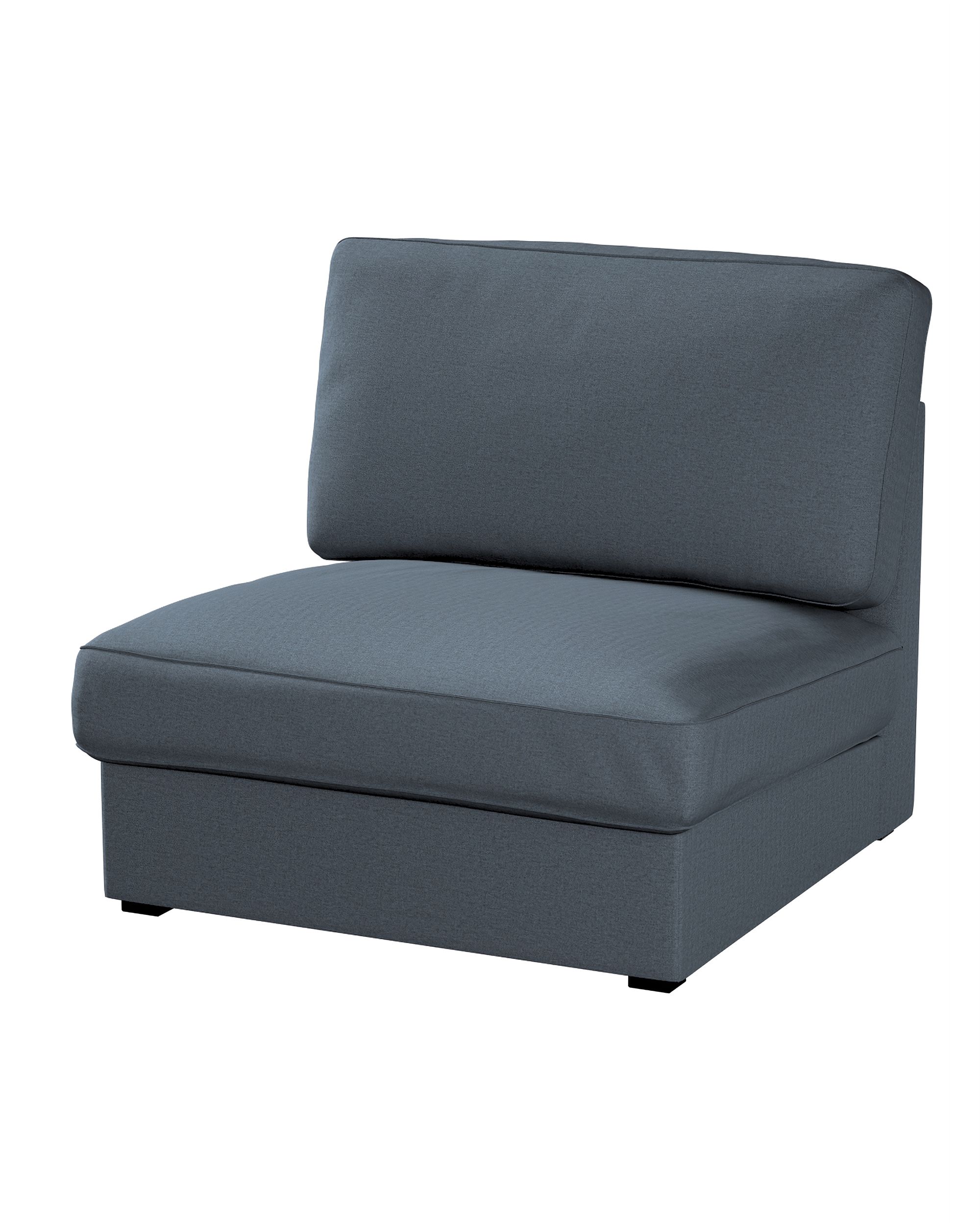 Potah na neskládací křeslo IKEA Kivik barva modrá látka pletený vzor