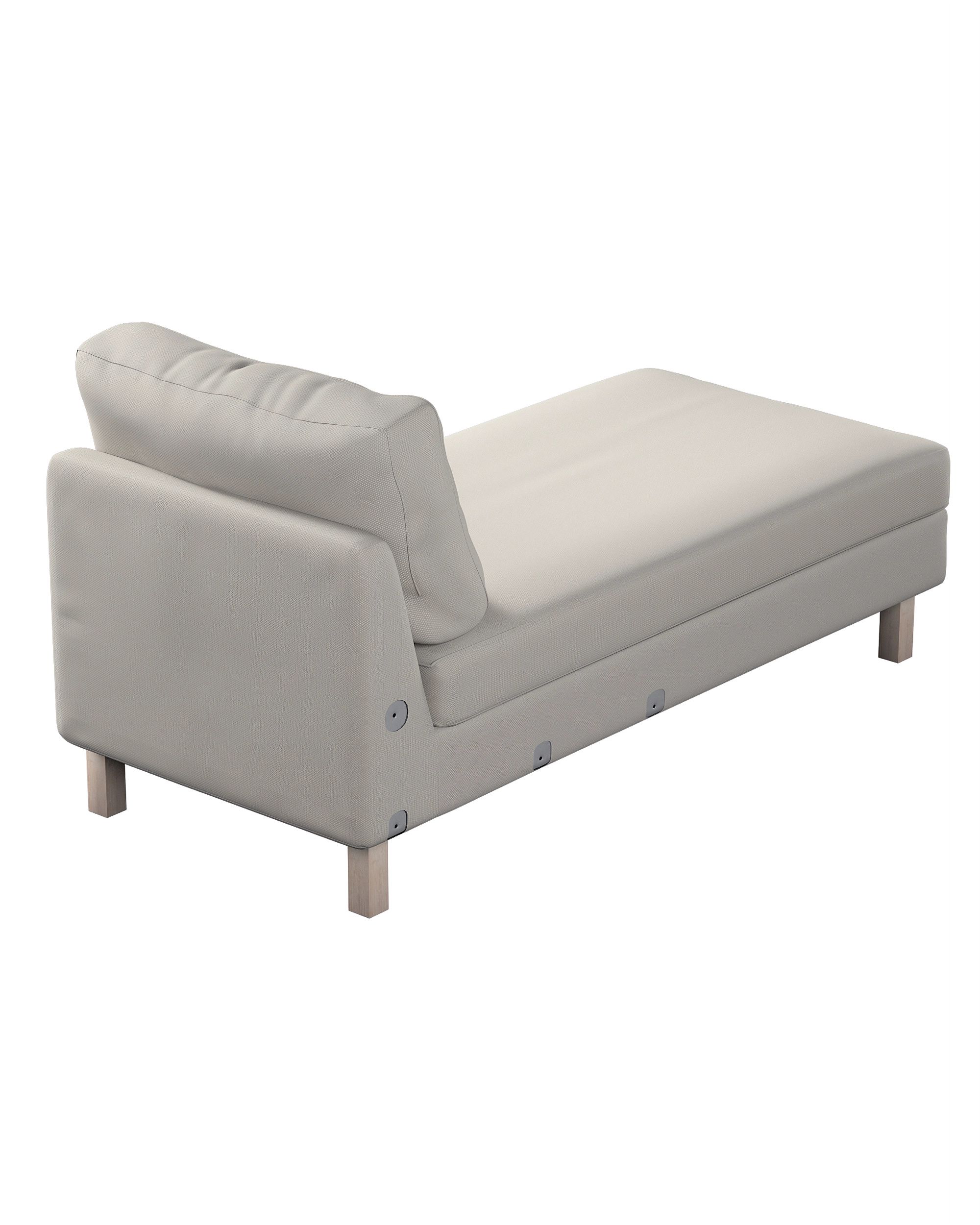 Potah na přídavný šezlong IKEA Karlstad, krátký barva šedá látka pletený vzor (hover)
