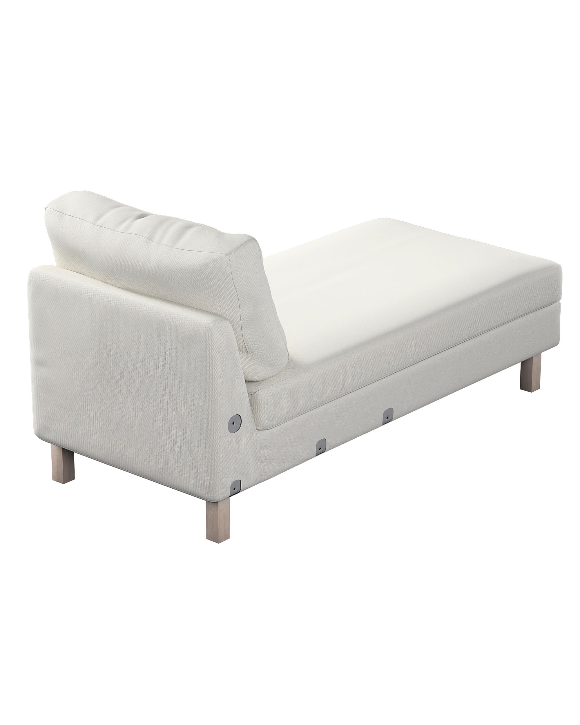 Potah na přídavný šezlong IKEA Karlstad, krátký barva šedá látka pletený vzor (hover)