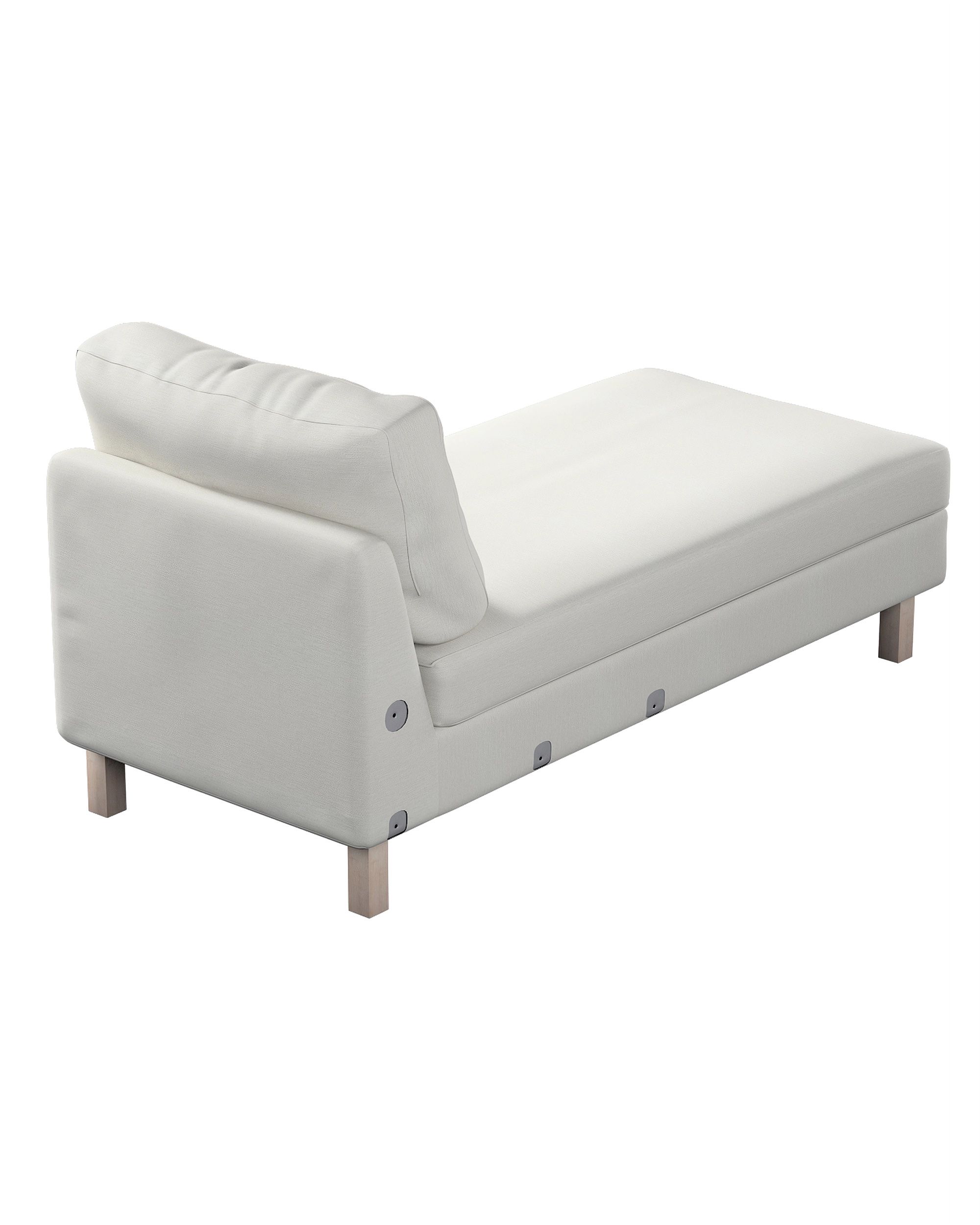 Potah na přídavný šezlong IKEA Karlstad, krátký barva šedá látka lesklé, pletený vzor, sametová (hover)