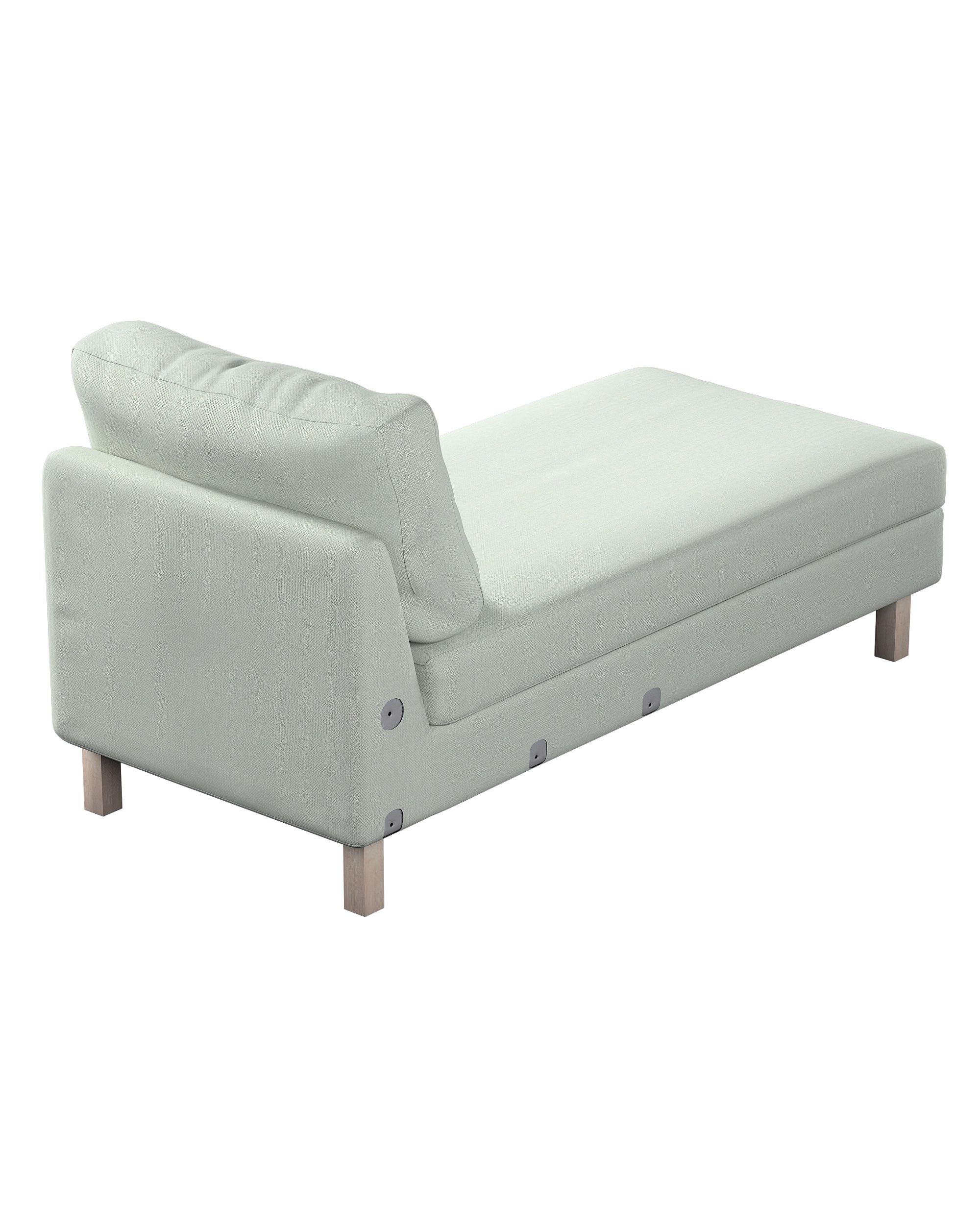 Potah na přídavný šezlong IKEA Karlstad, krátký barva modrá látka pletený vzor (hover)