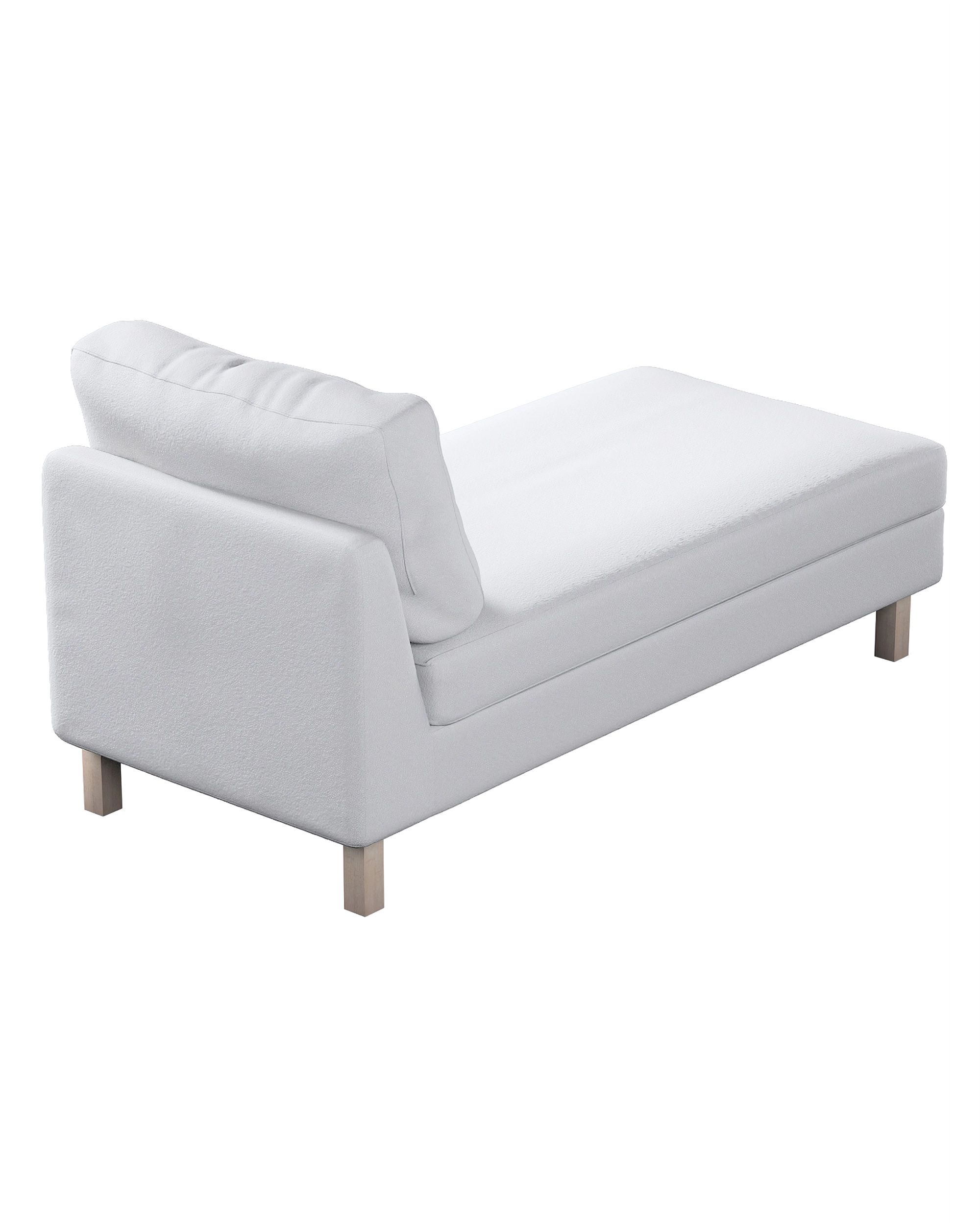 Potah na přídavný šezlong IKEA Karlstad, krátký barva bílá látka pletený vzor (hover)