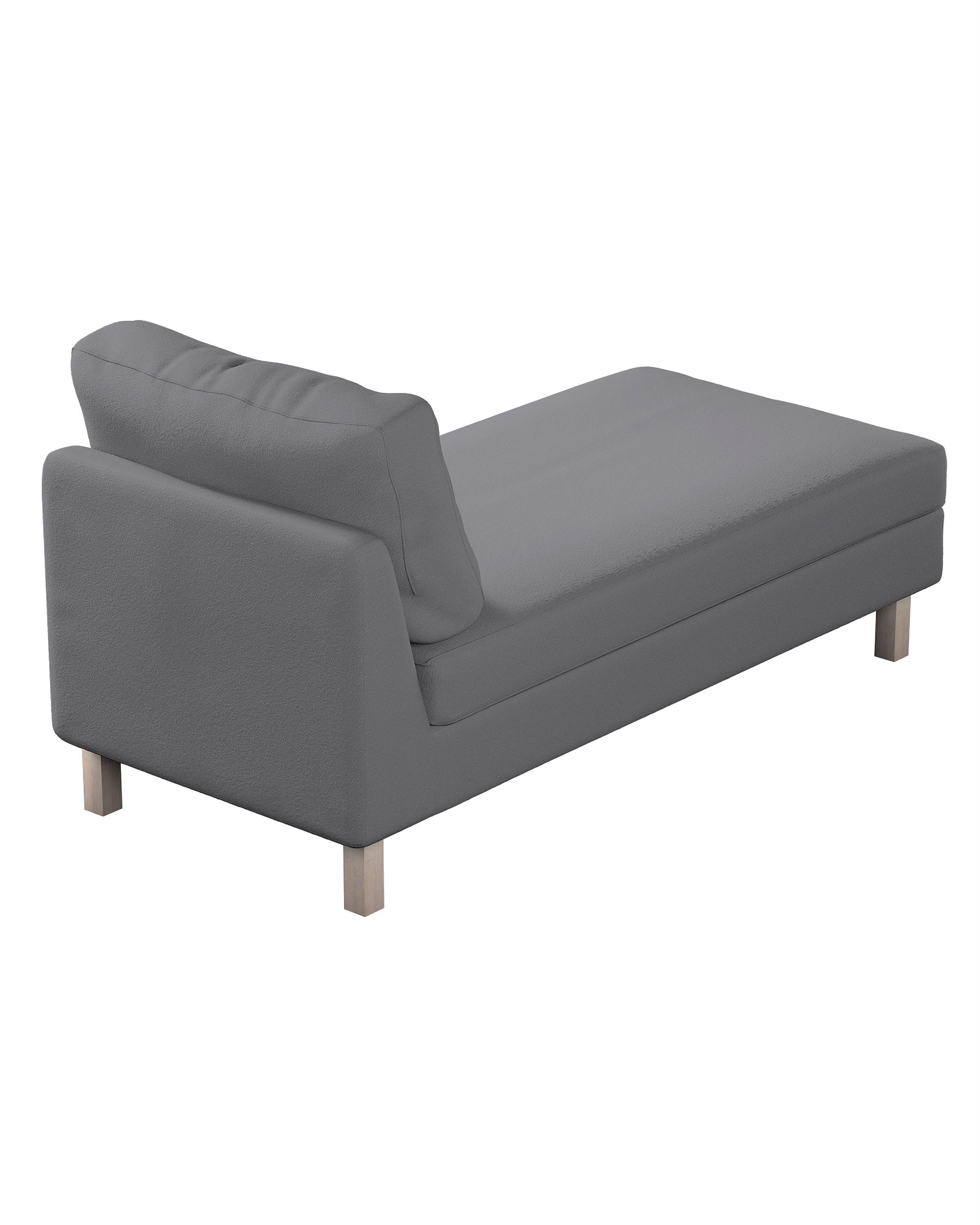 Potah na přídavný šezlong IKEA Karlstad, krátký barva šedá látka pletený vzor (hover)