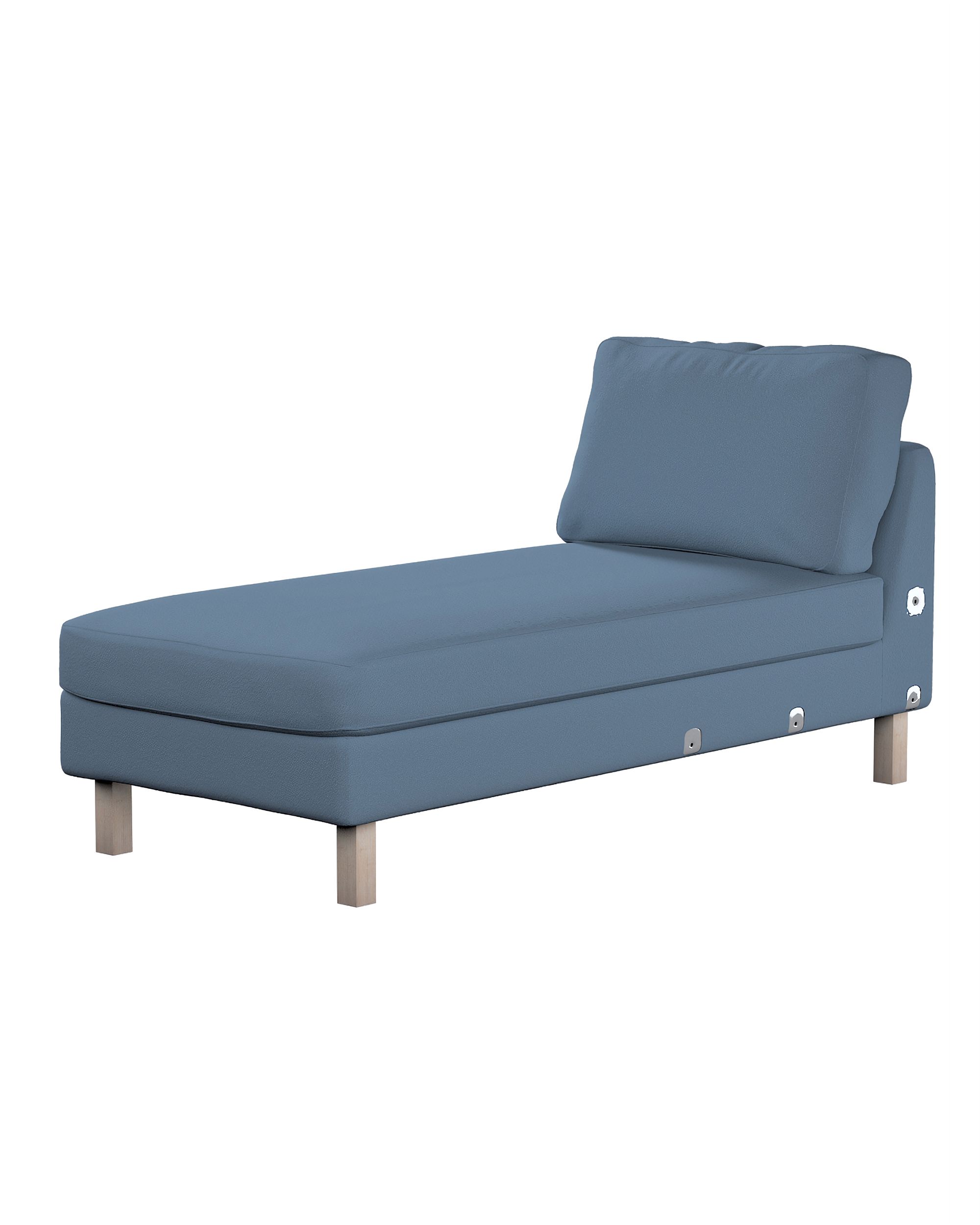 Potah na přídavný šezlong IKEA Karlstad, krátký barva modrá látka pletený vzor