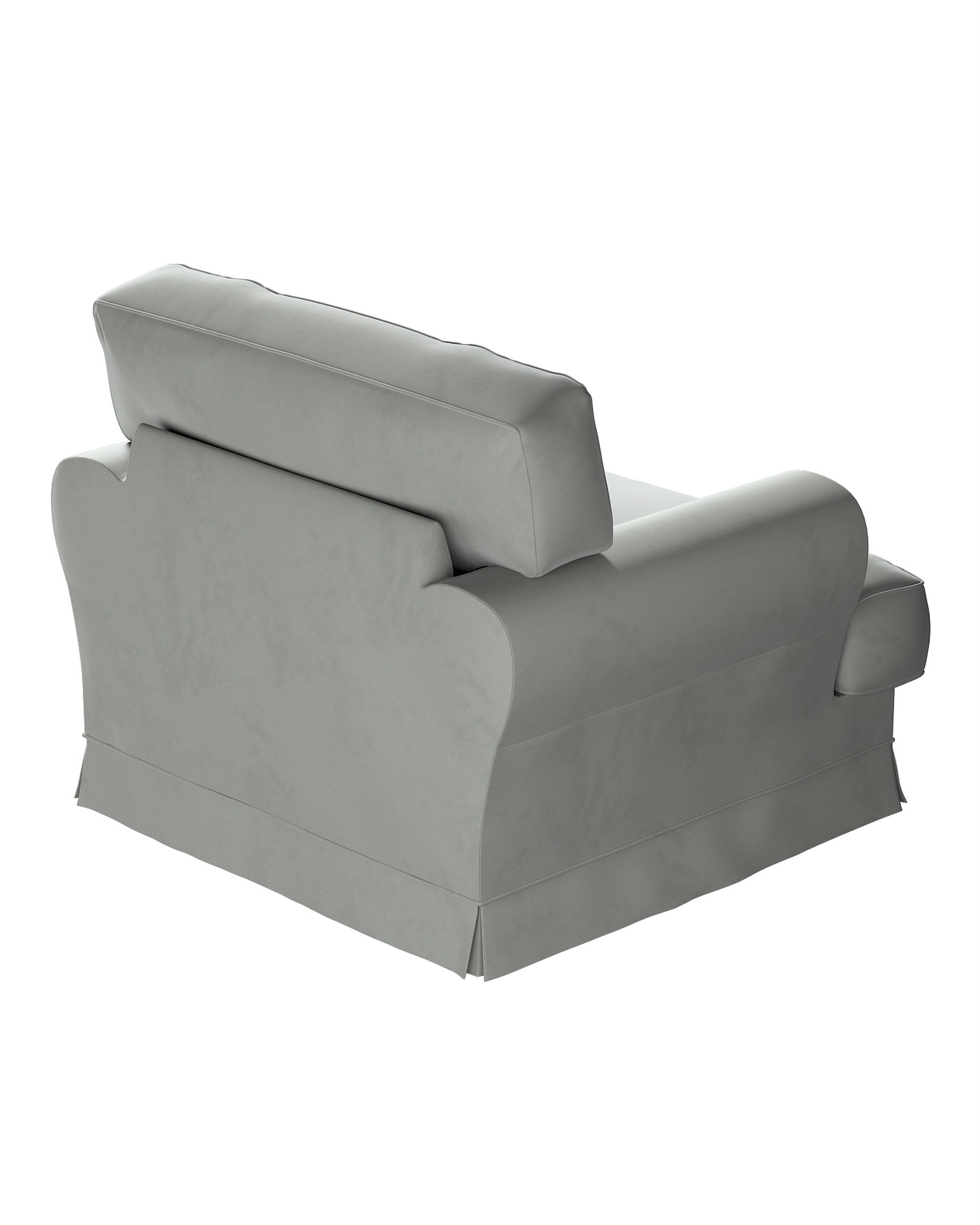 Potah na křeslo IKEA Ekeskog barva šedá látka lesklé, sametová (hover)