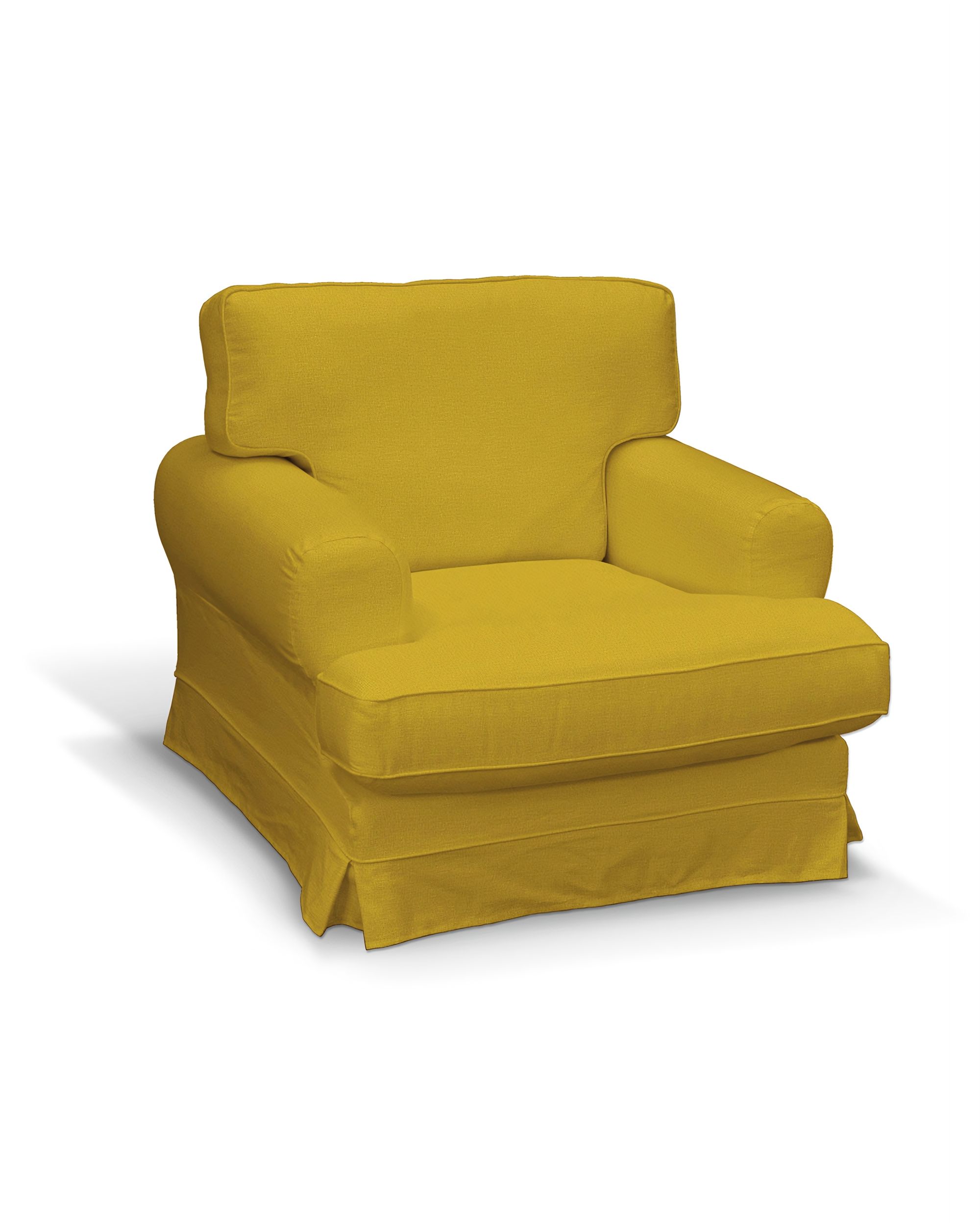 Potah na křeslo IKEA Ekeskog barva žlutá látka sametová