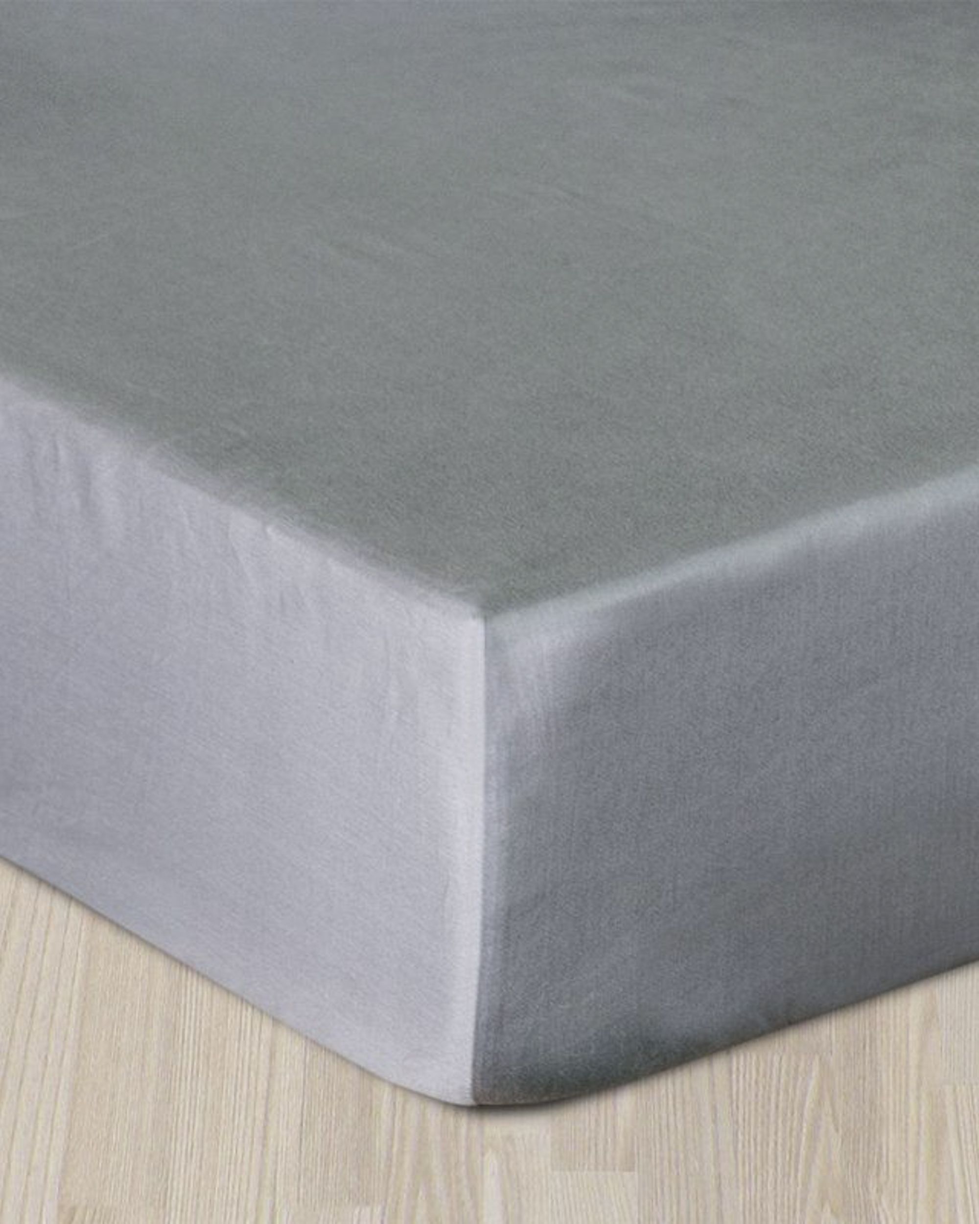 Saténové napínací prostěradlo šedé 220 × 200 cm