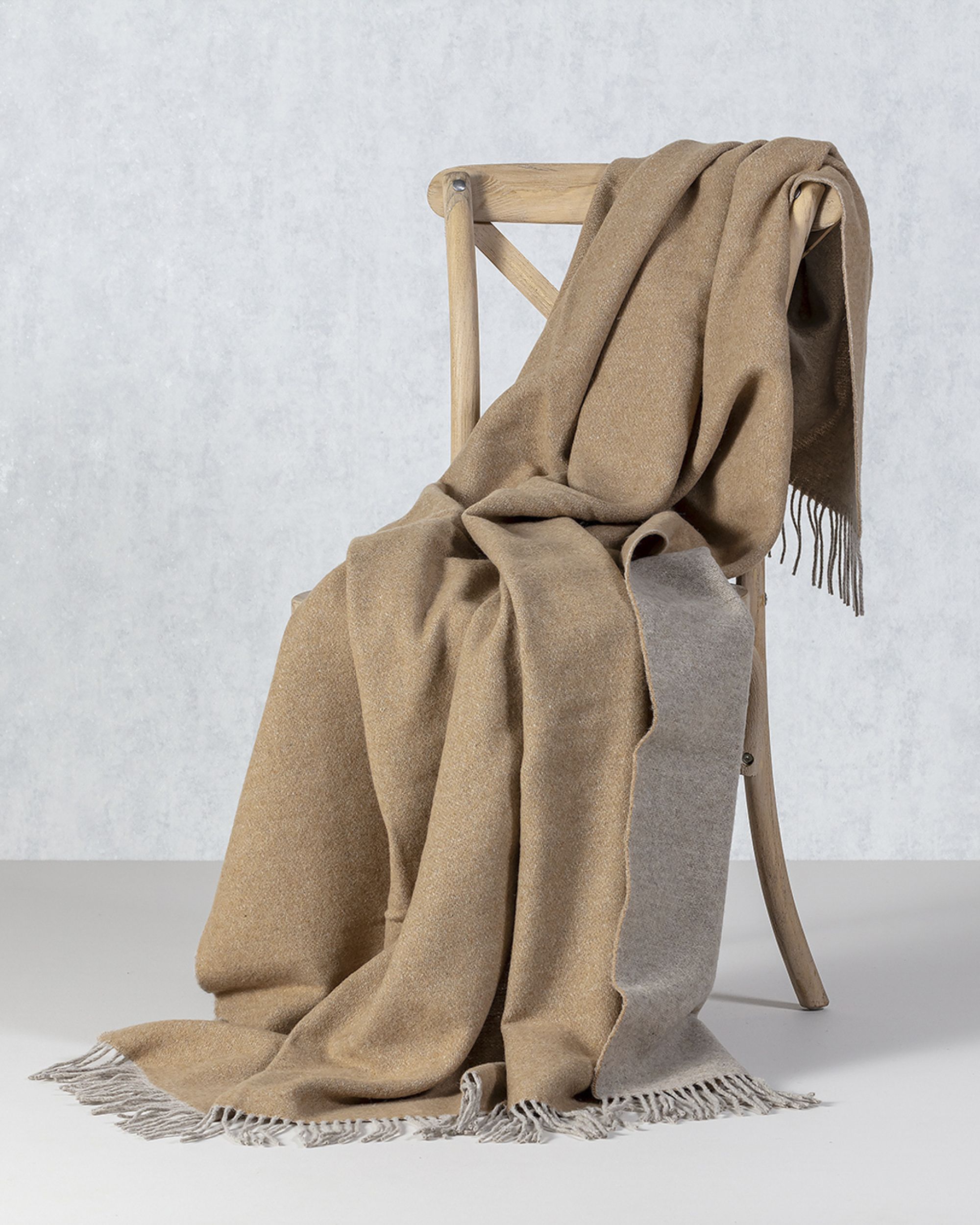 Pléd Merinos 140x200 cm melange toffee