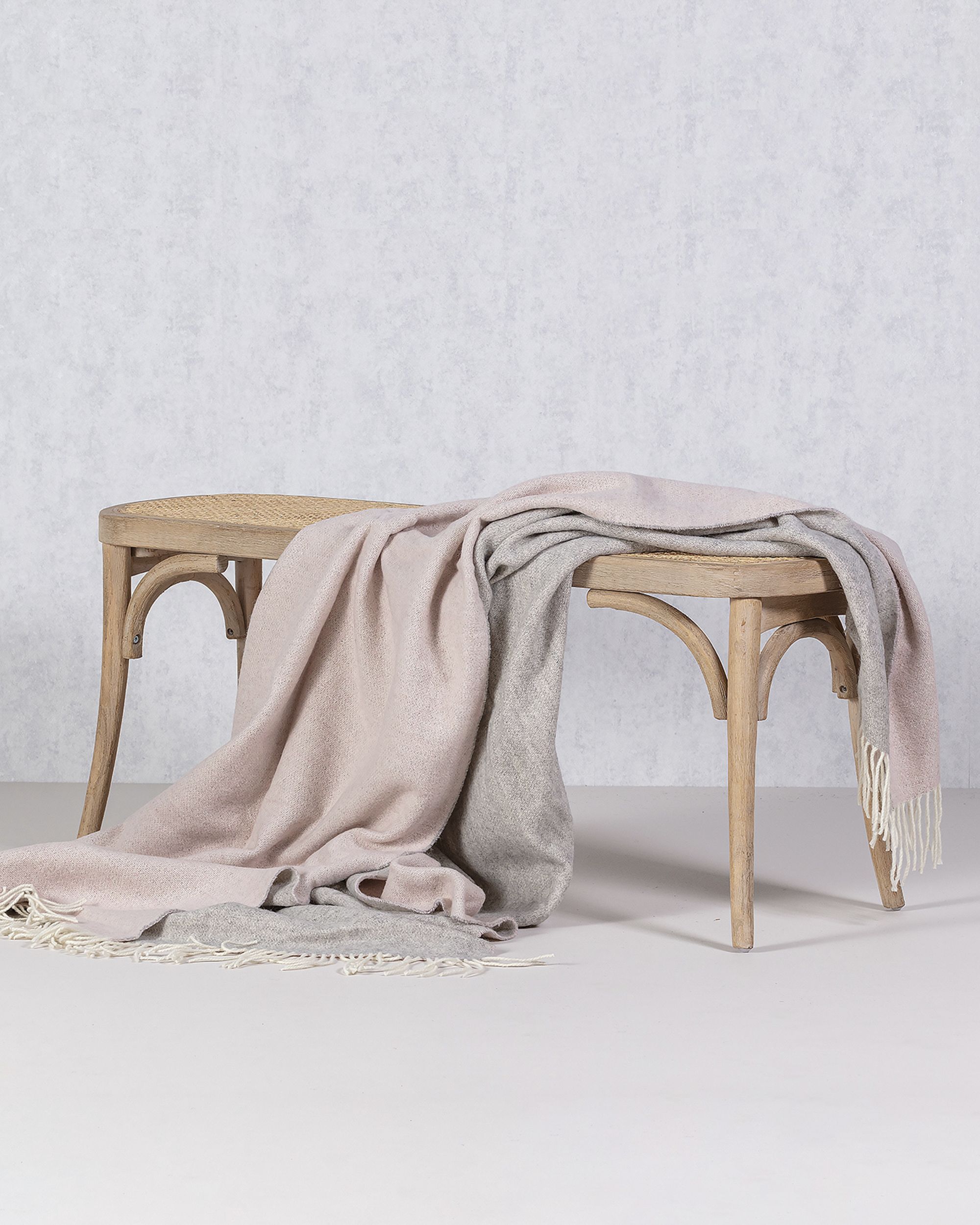 Pléd Merinos 140x200cm melange grey pink