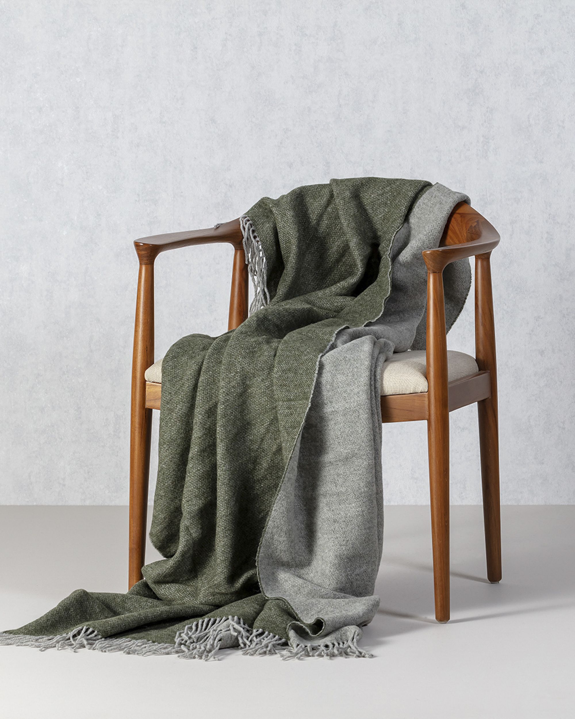 Pléd Merinos 140x200 cm melange green khaki