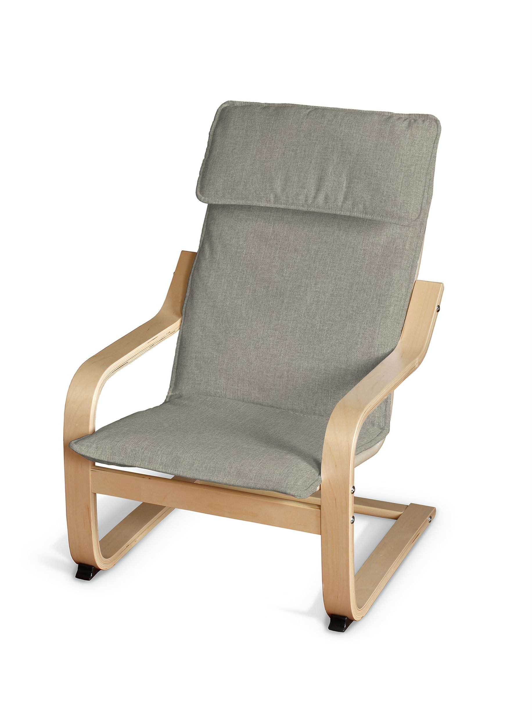 Sedák na dětské křeslo IKEA Poäng barva béžová látka pletený vzor