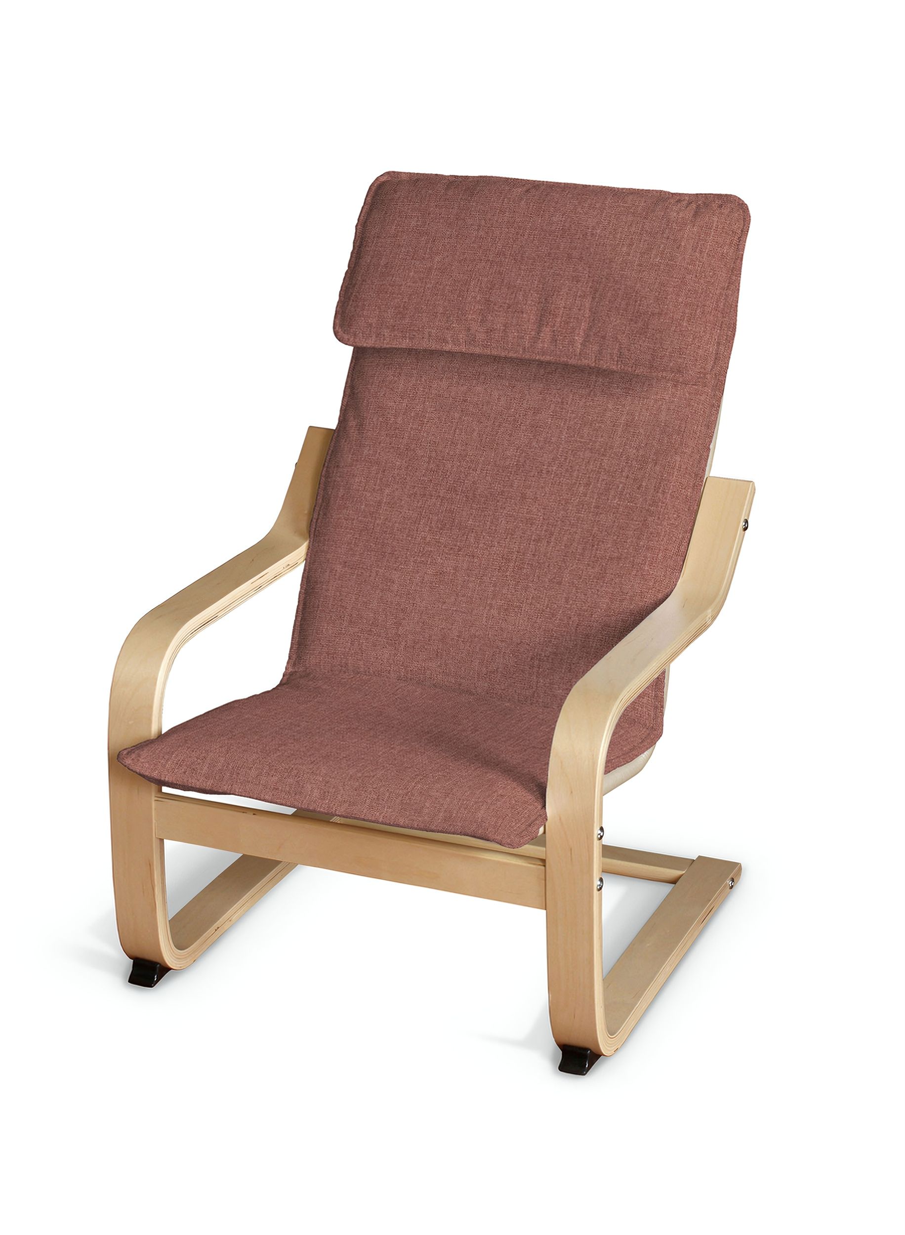 Sedák na dětské křeslo IKEA Poäng barva hnědá látka pletený vzor
