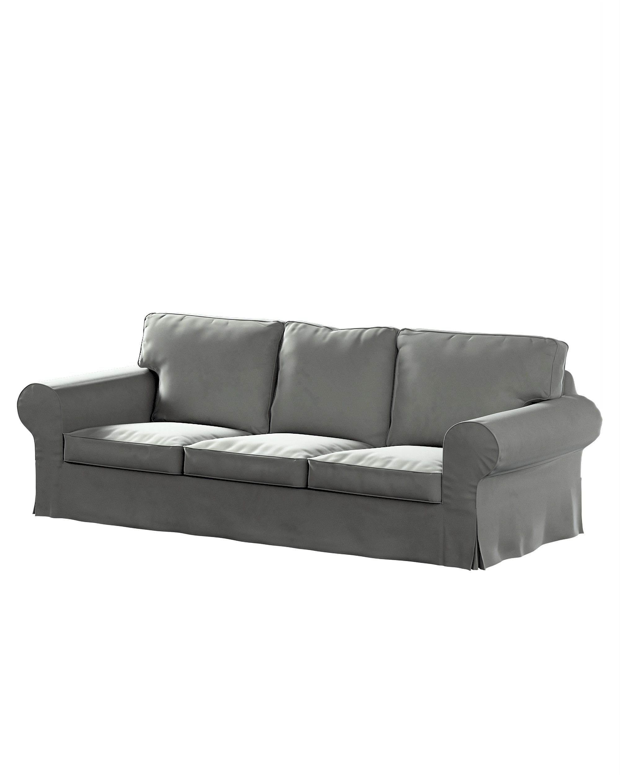 Potah na pohovku IKEA Ektorp 3-místná rozkládací, NOVÝ MODEL 2013 barva šedá látka lesklé, sametová