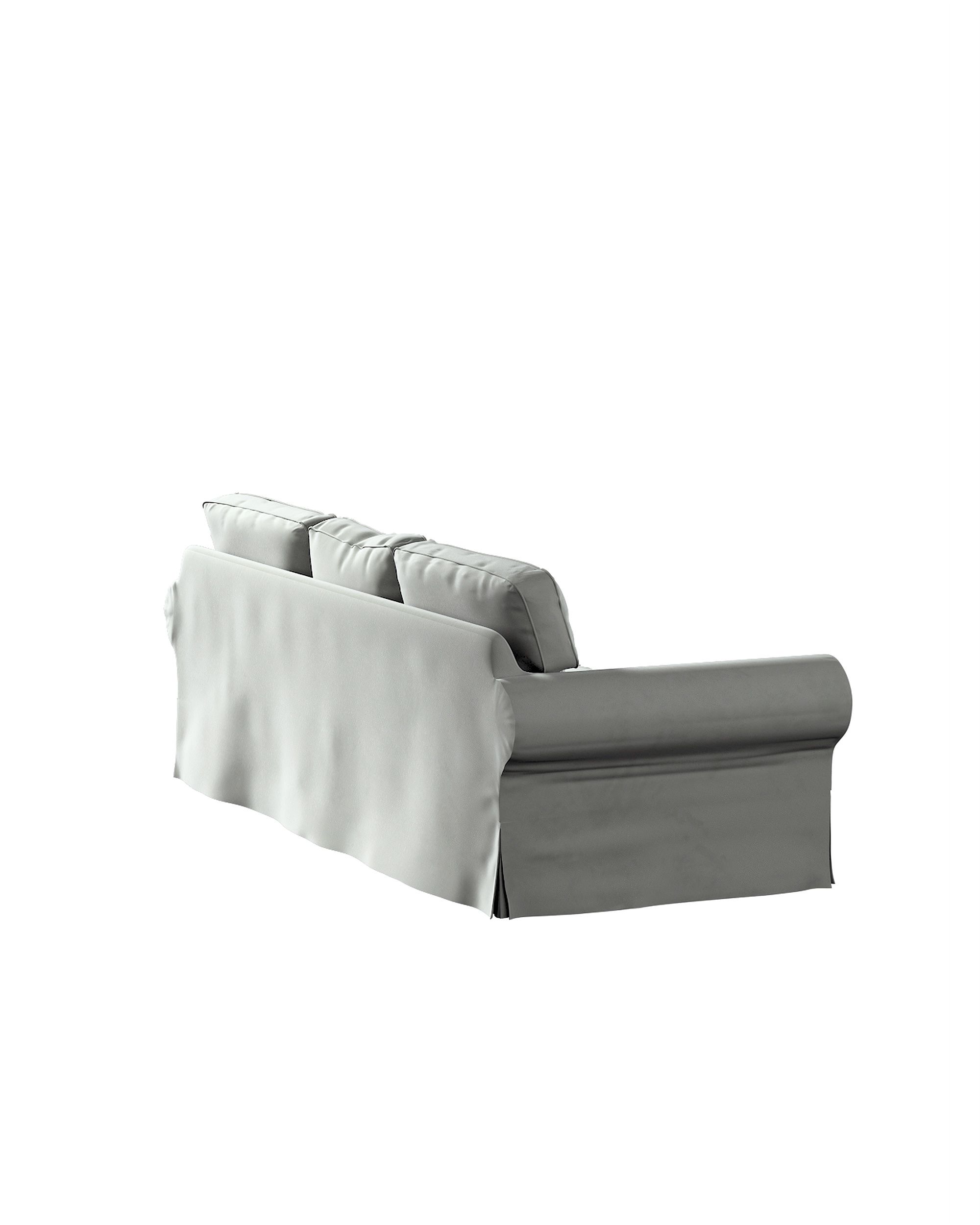 Potah na pohovku IKEA Ektorp 3-místná rozkládací, NOVÝ MODEL 2013 barva šedá látka lesklé, sametová (hover)
