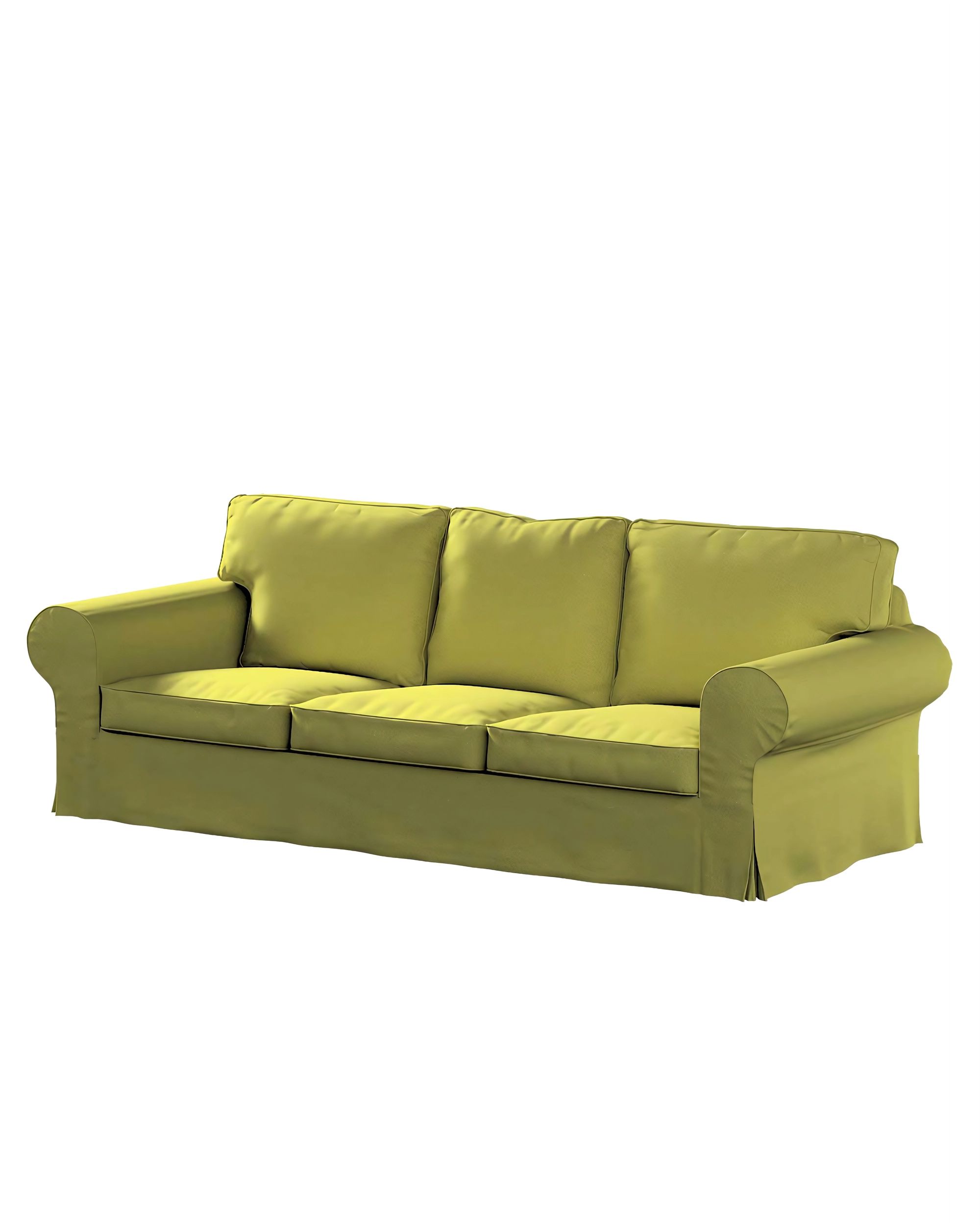 Potah na pohovku IKEA Ektorp 3-místná rozkládací, NOVÝ MODEL 2013 barva zelená látka lesklé, sametová