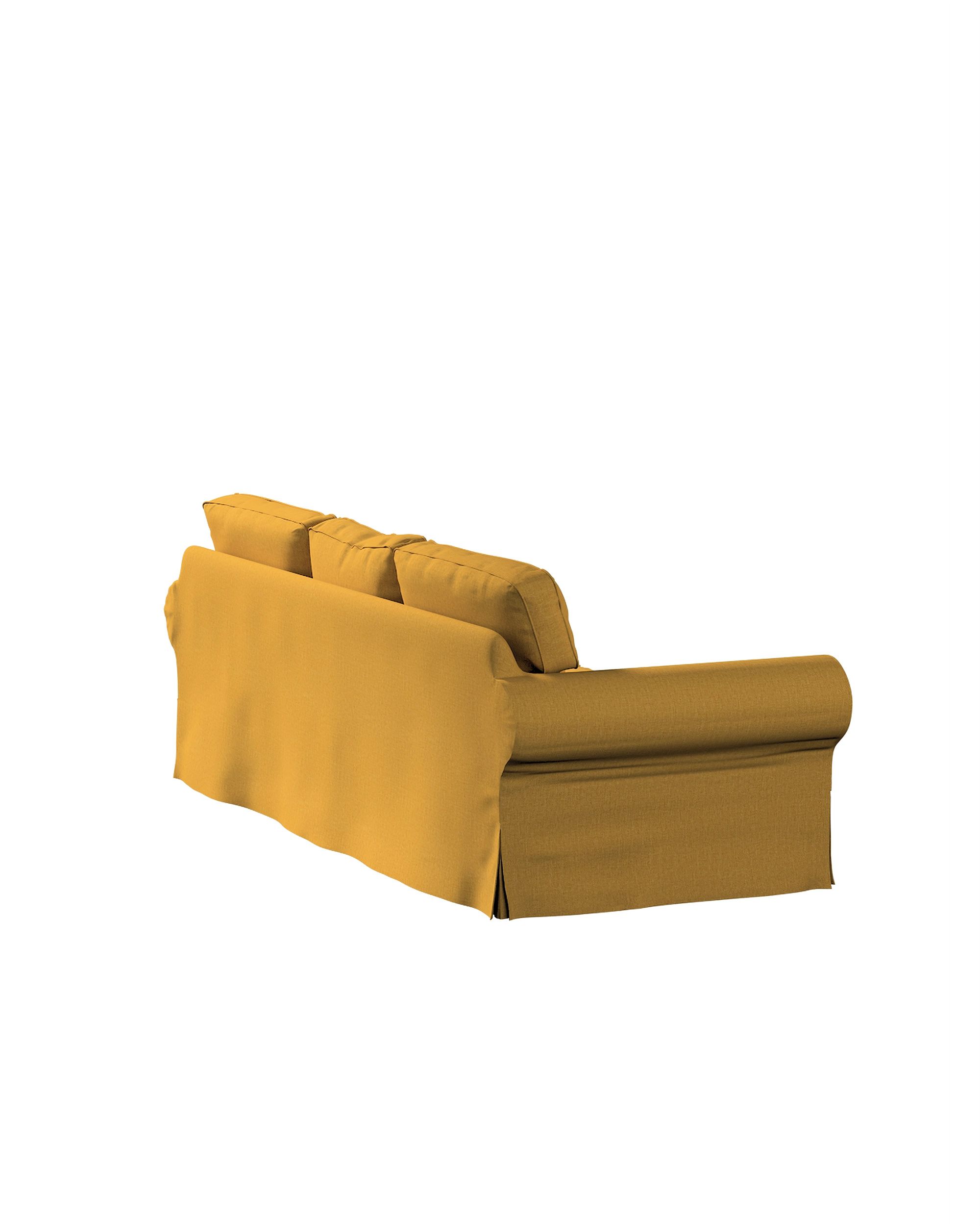 Potah na pohovku IKEA Ektorp 3-místná rozkládací, NOVÝ MODEL 2013 barva žlutá látka pletený vzor (hover)
