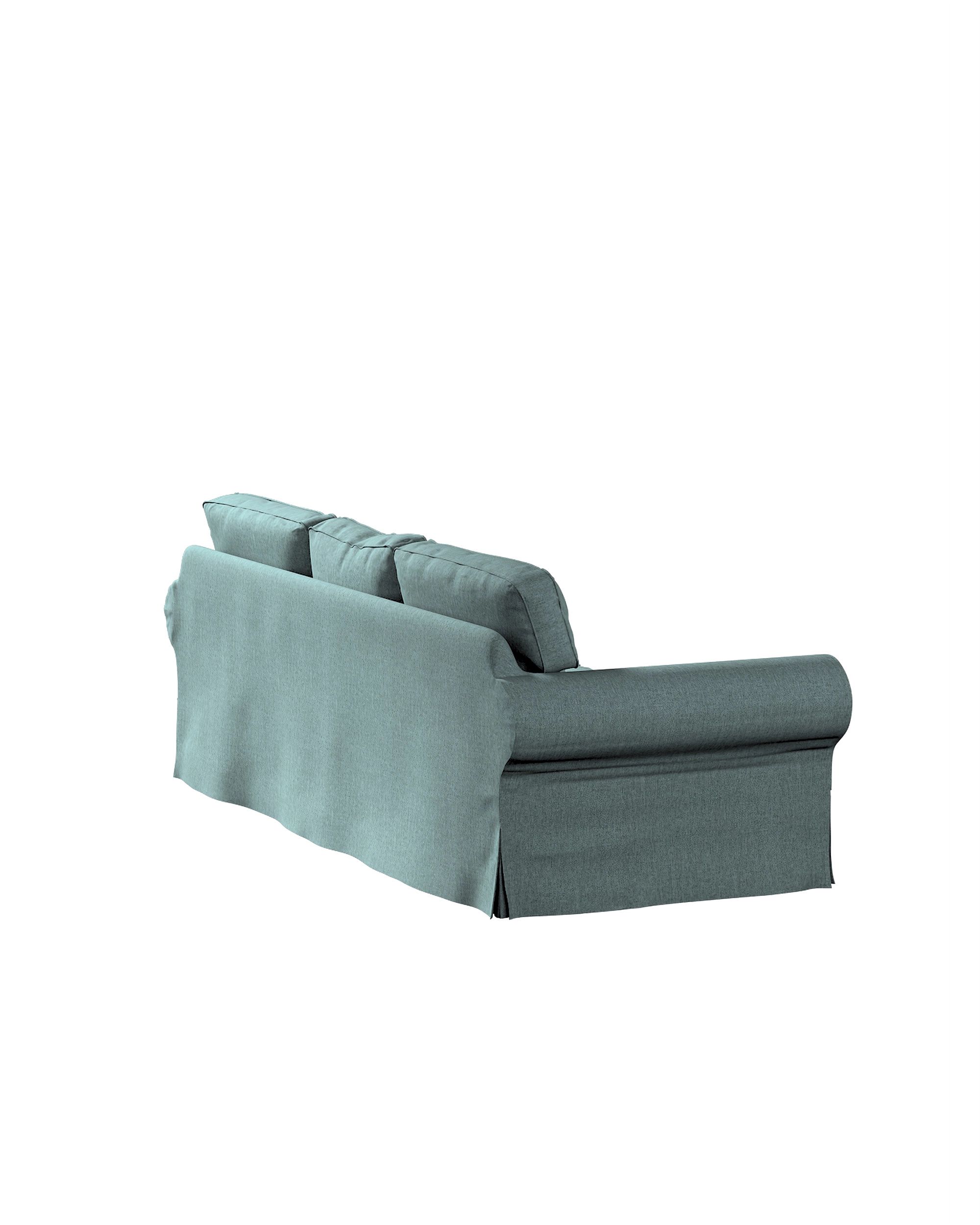 Potah na pohovku IKEA Ektorp 3-místná rozkládací, NOVÝ MODEL 2013 barva modrá látka pletený vzor (hover)