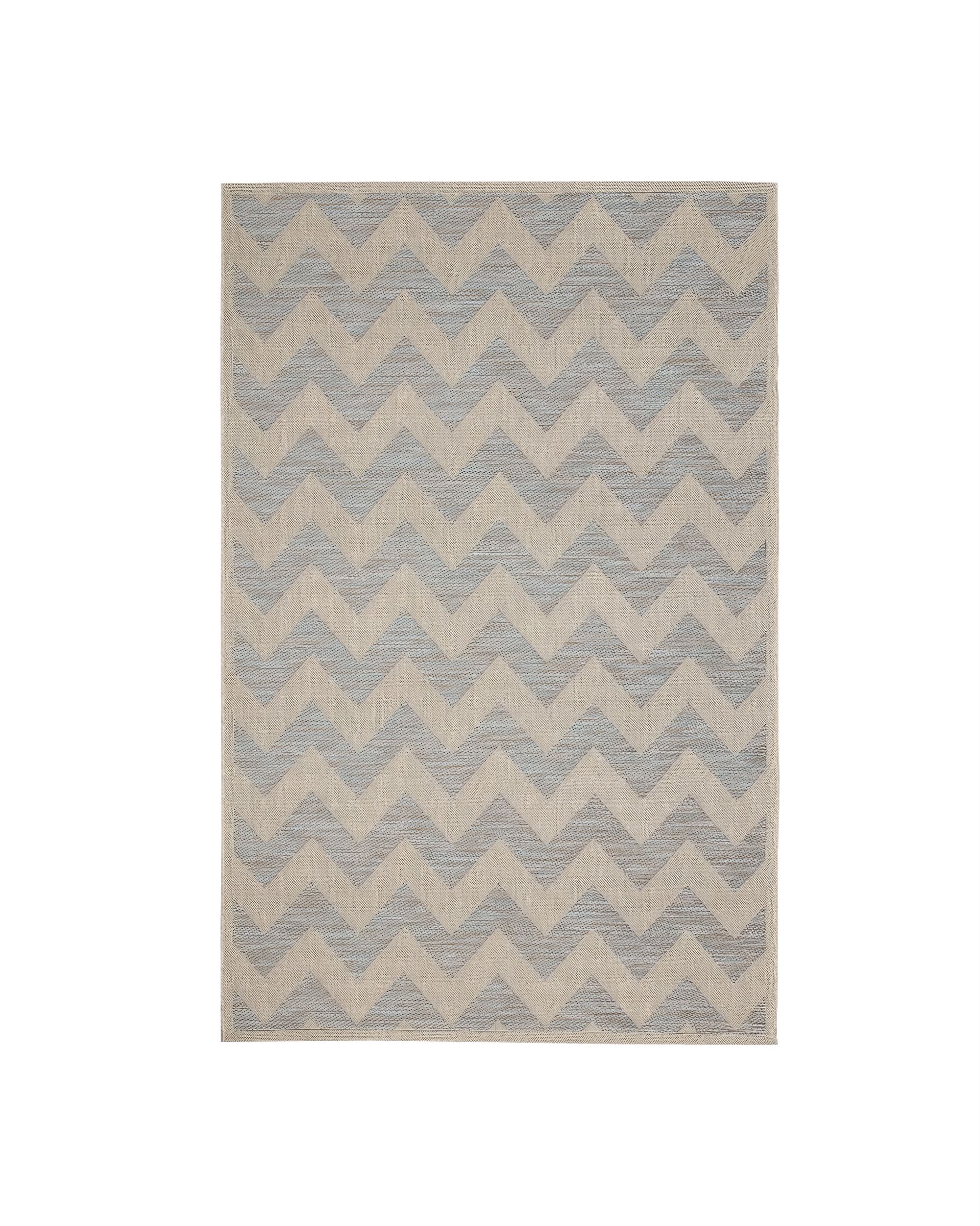 Koberec  Modern Chevron beige/ice blue 160x230 cm