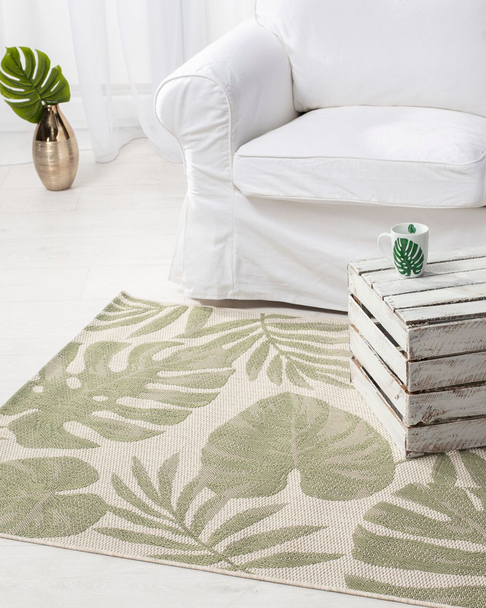 TRENDY koberec Cottage beige/jungle green 120x170cm (hover)