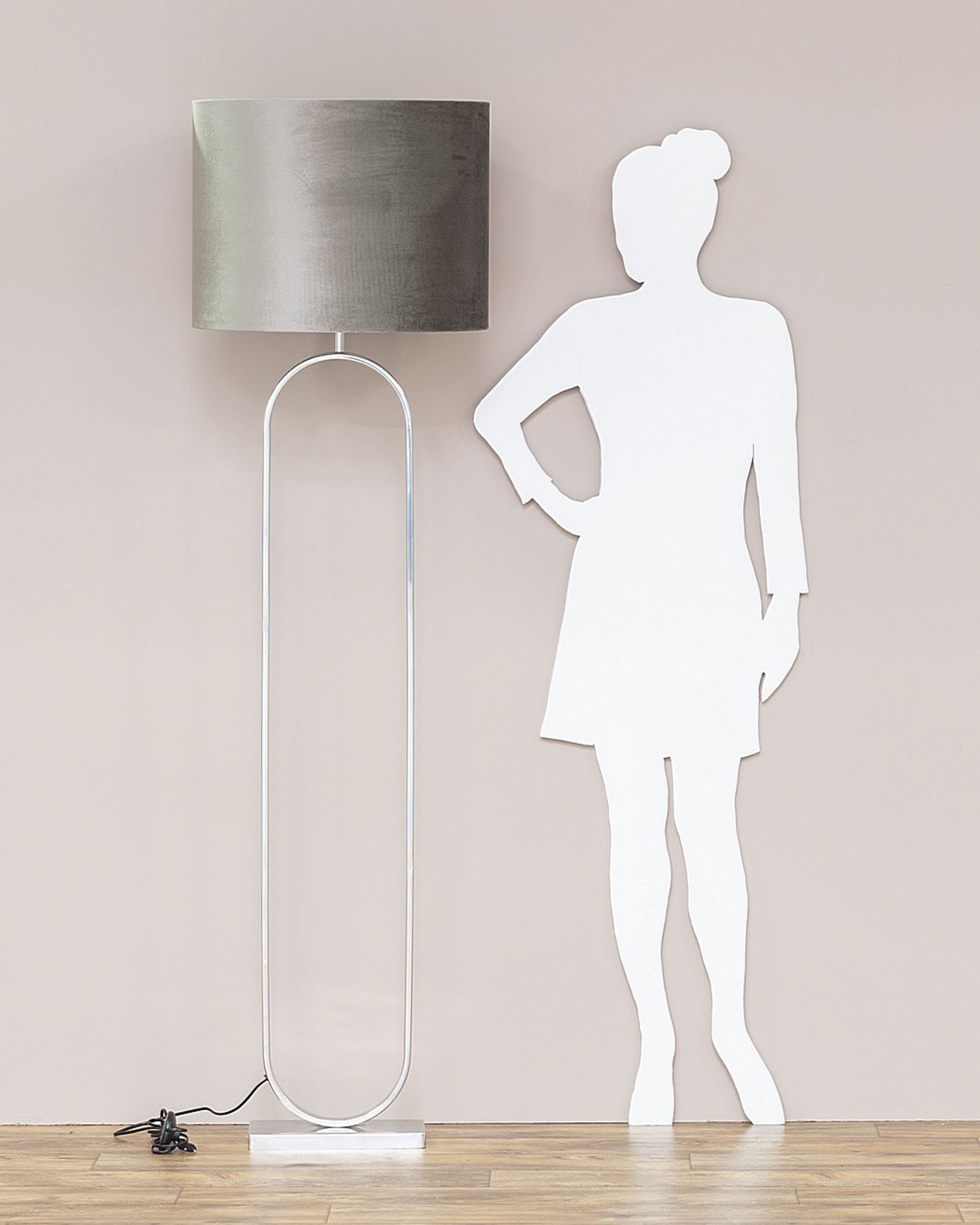 Podlahová lampa Mira Taupe výška 178cm (hover)