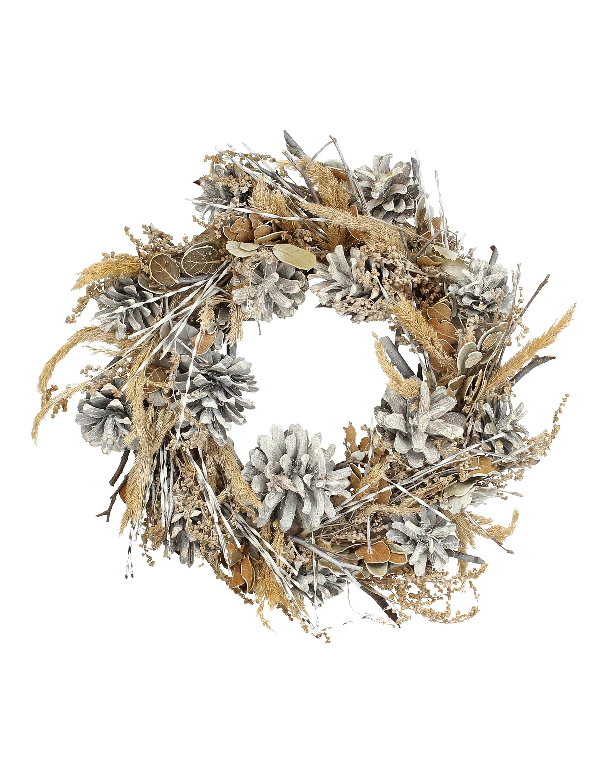 Věnec Winter Cone ⌀30cm beige