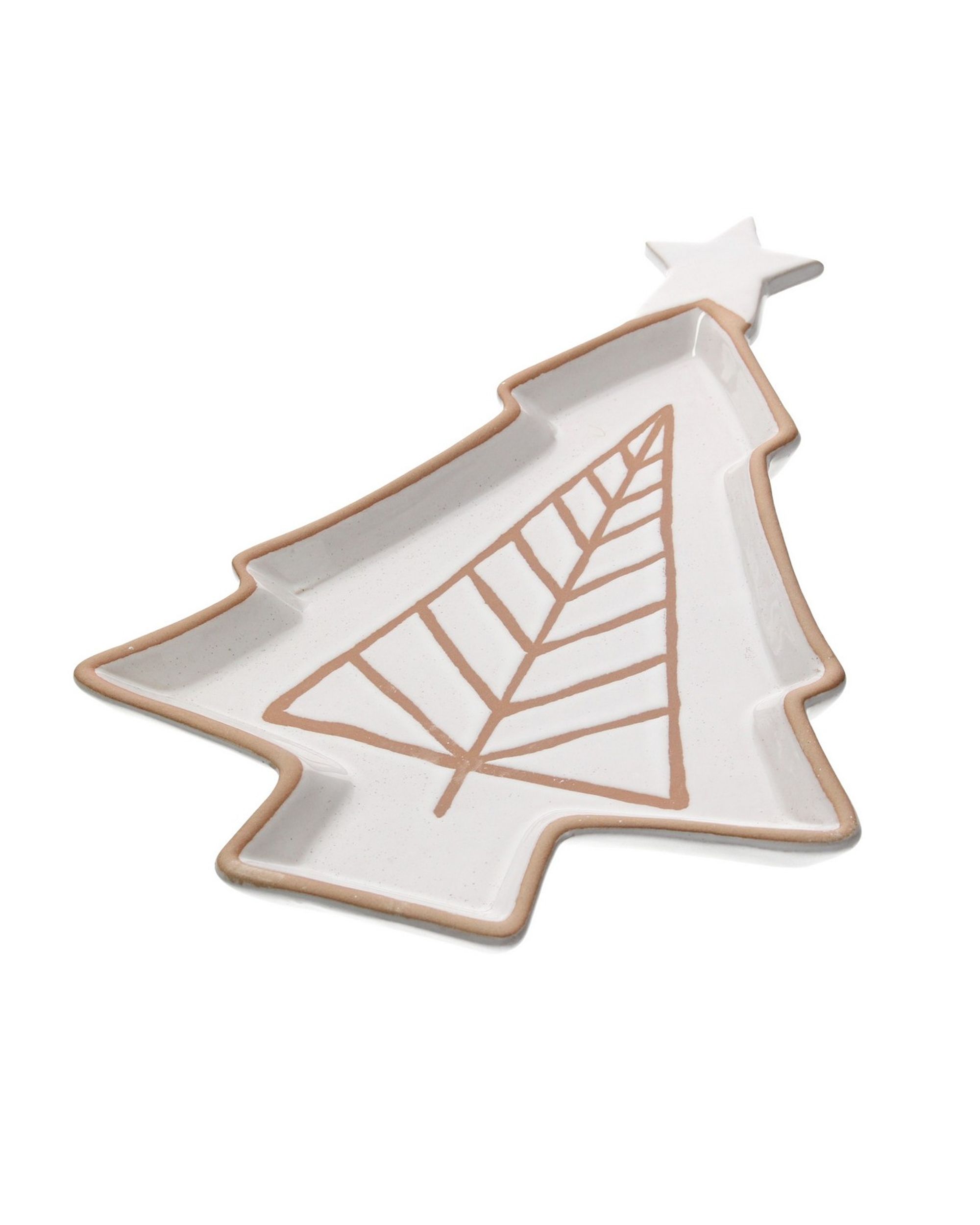 Kameninový talíř Beige Christmas Tree scandi (hover)