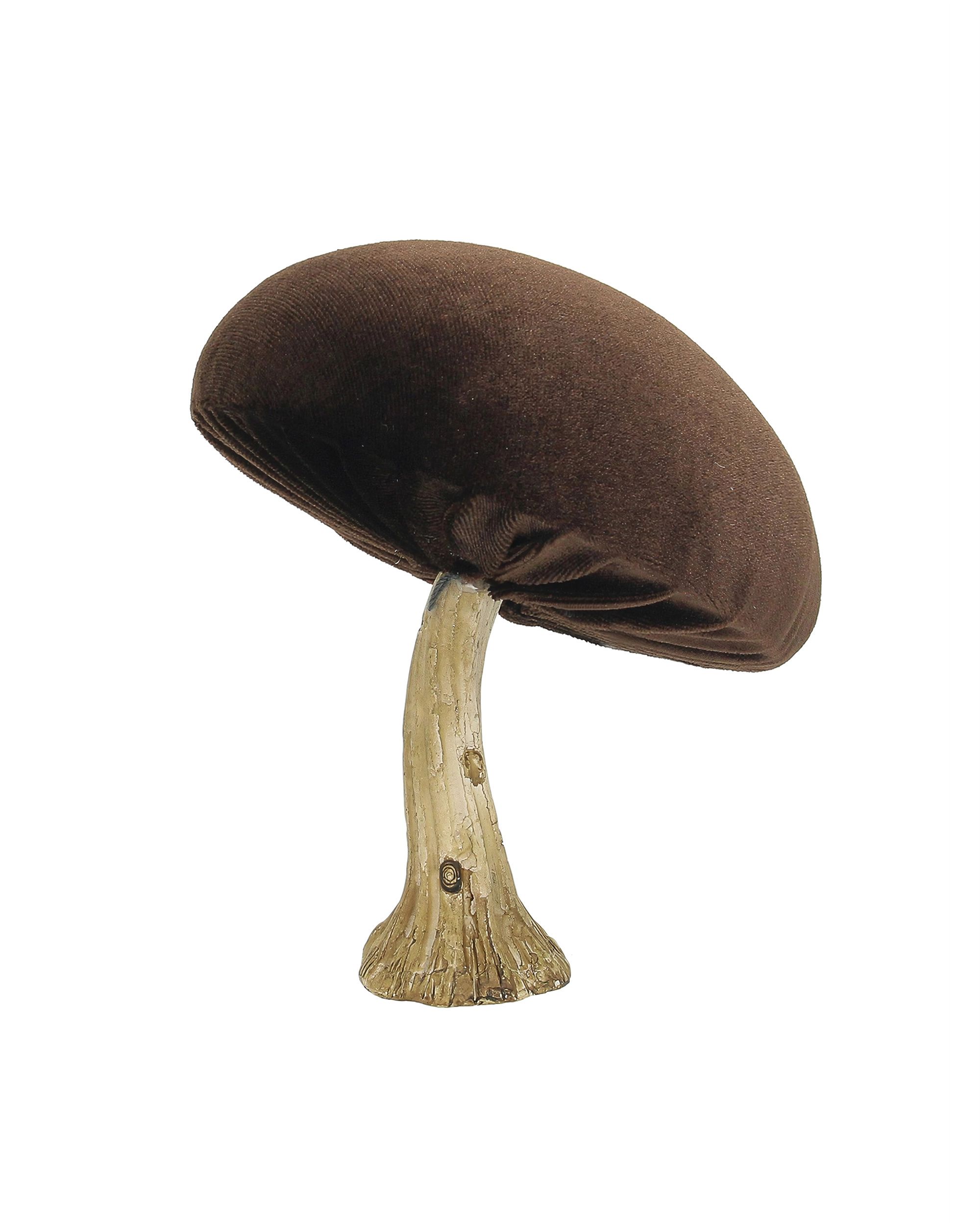 Dekoracja Velvet Mushroom 12 cm brown