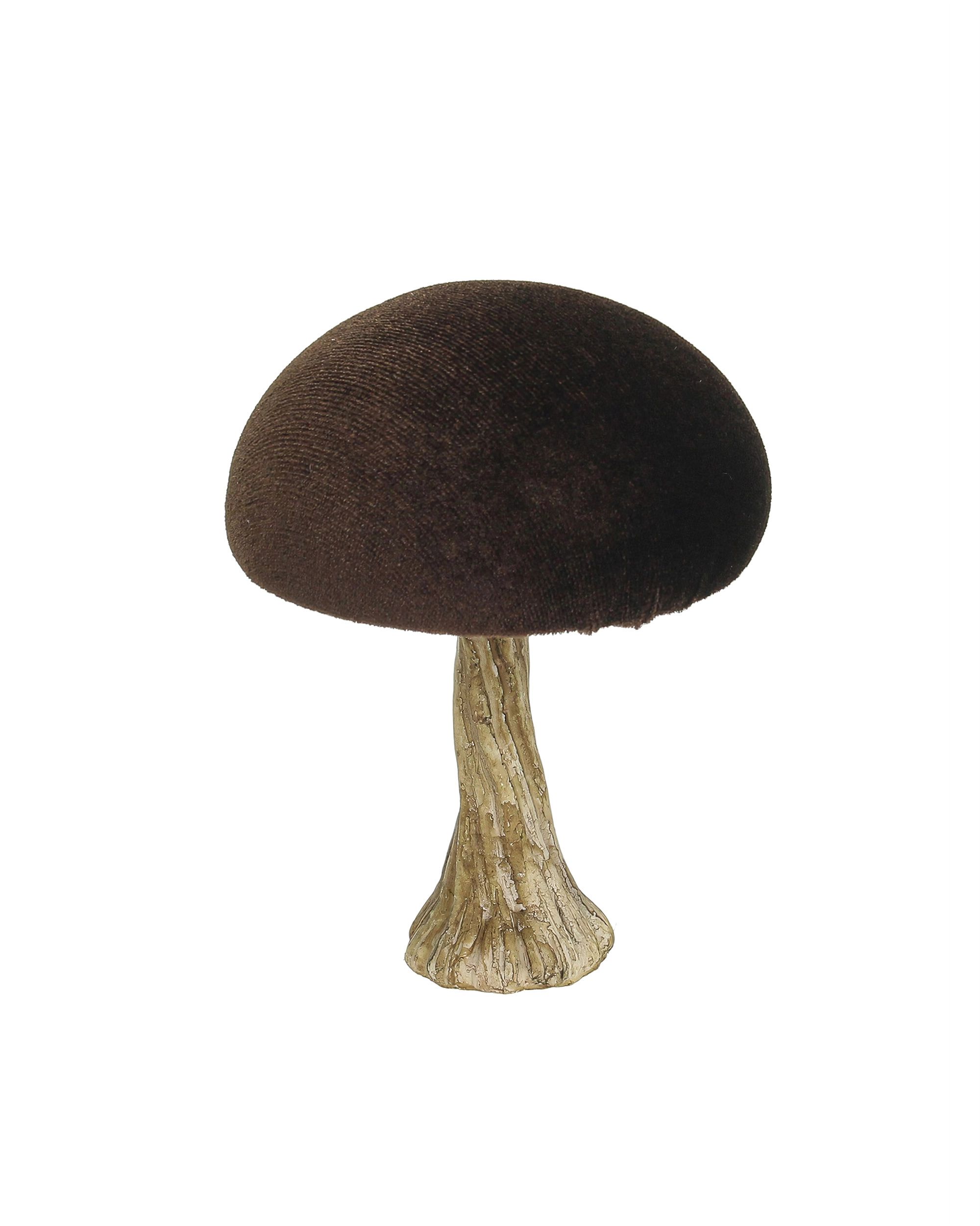 Dekoracja Velvet Mushroom 10 cm brown