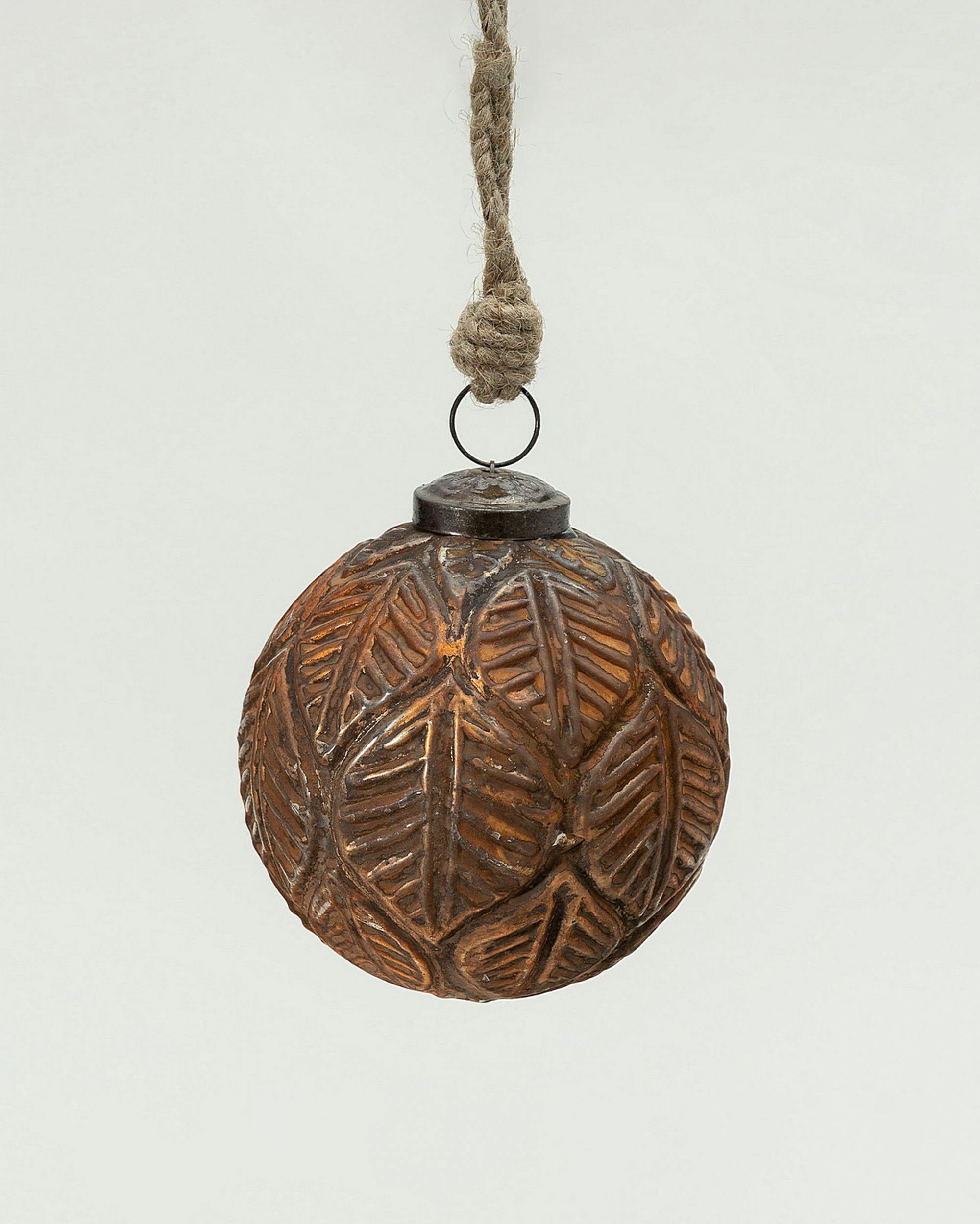 Skleněná baňka Rustic Leaf I 10 cm