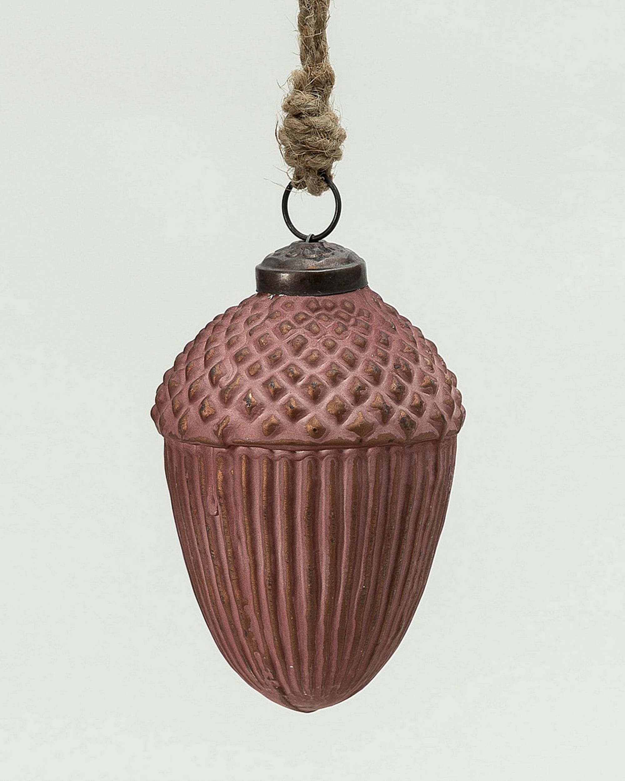 Skleněná baňka Acorn Burgundy 7x10 cm