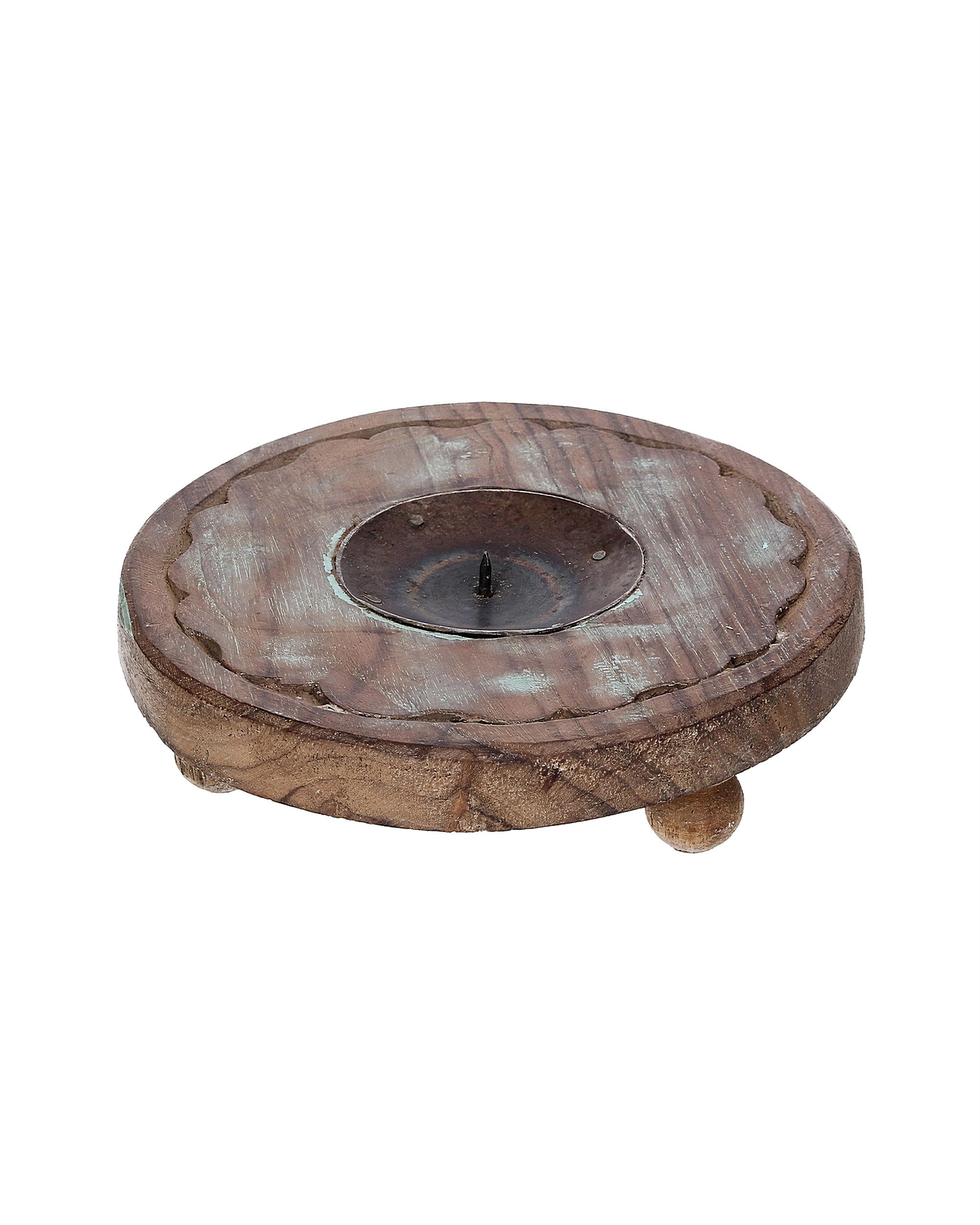 Svíčka podstavec Rustic Flame 15 cm