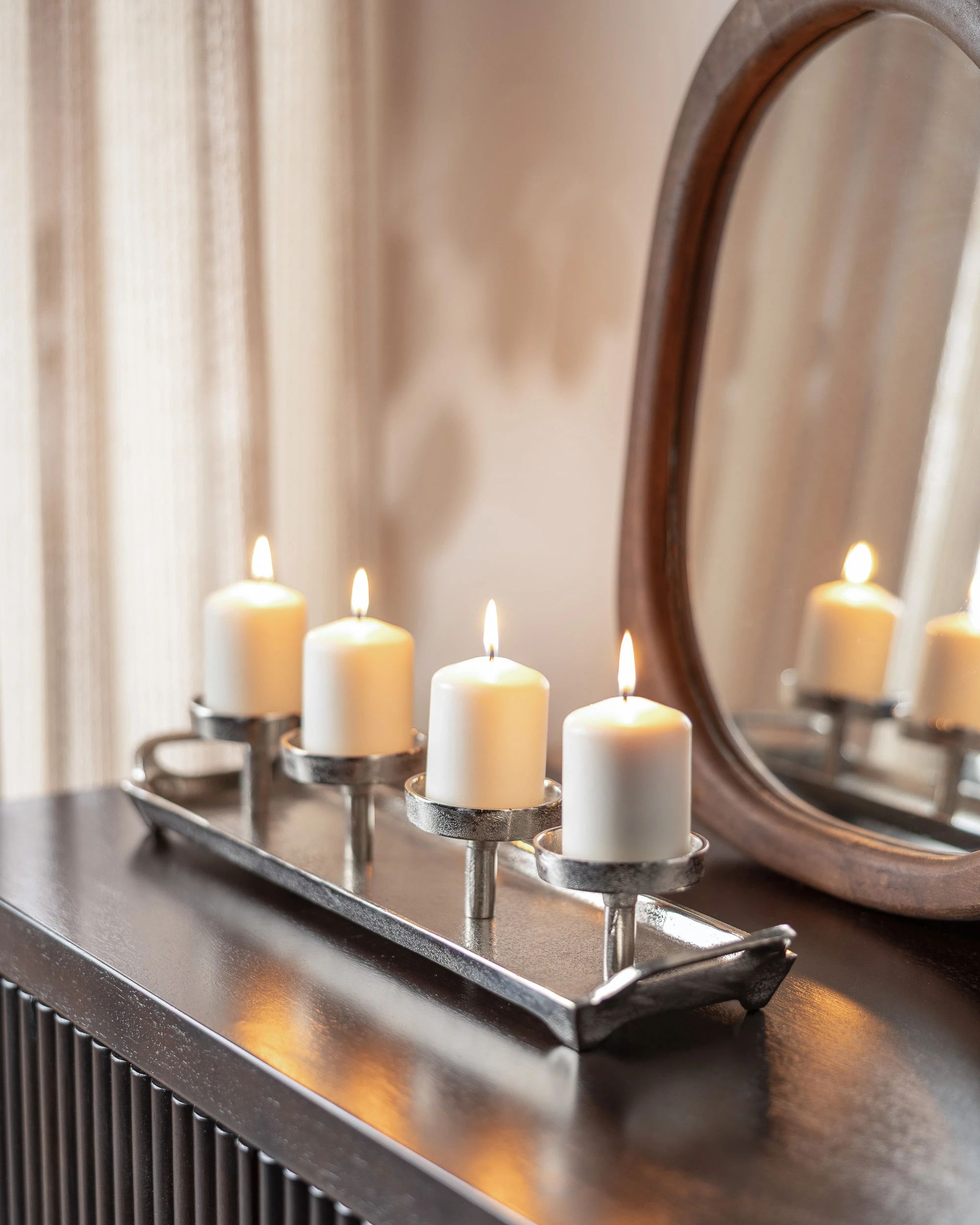 Svícen Silver Line 49x12x8 cm (hover)