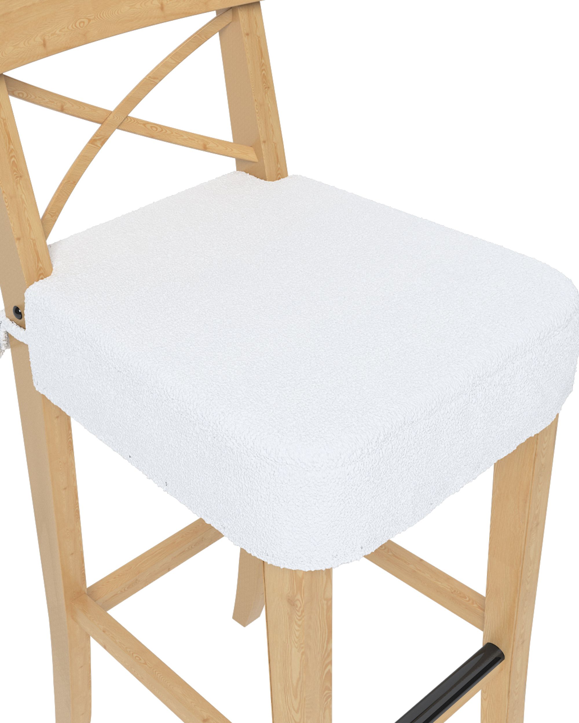 Sedák na židli IKEA Ingolf - barová barva bílá látka pletený vzor (hover)