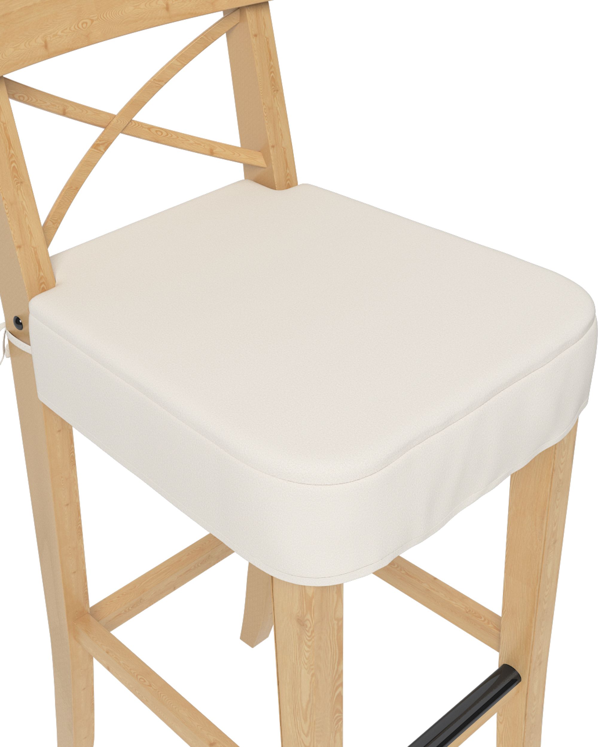 Sedák na židli IKEA Ingolf - barová barva béžová látka pletený vzor (hover)