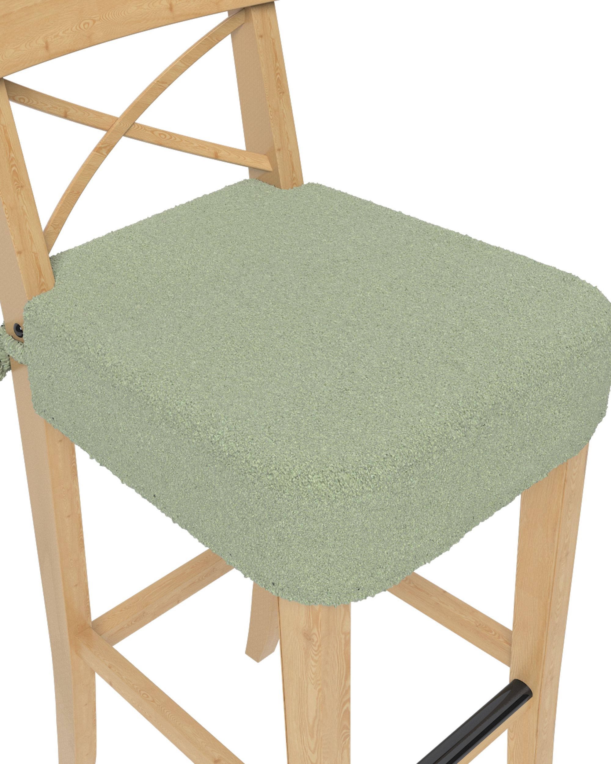 Sedák na židli IKEA Ingolf - barová barva zelená látka pletený vzor (hover)