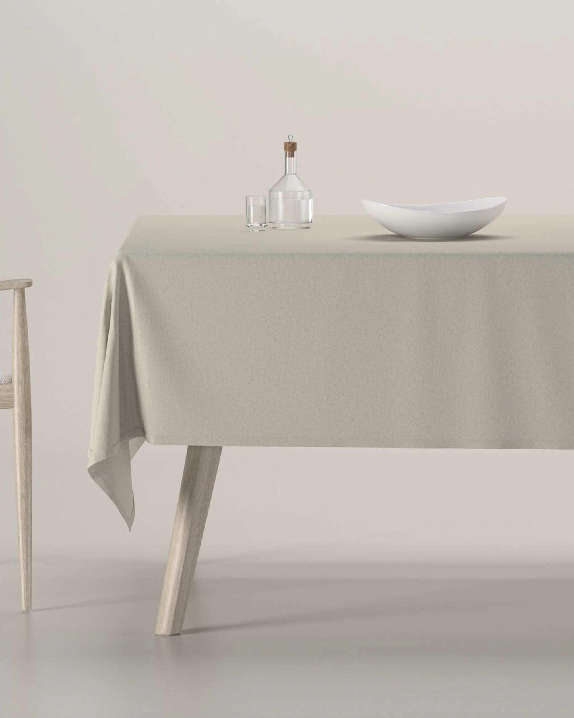 Ubrus obdélníkový barva béžová látka pletený vzor